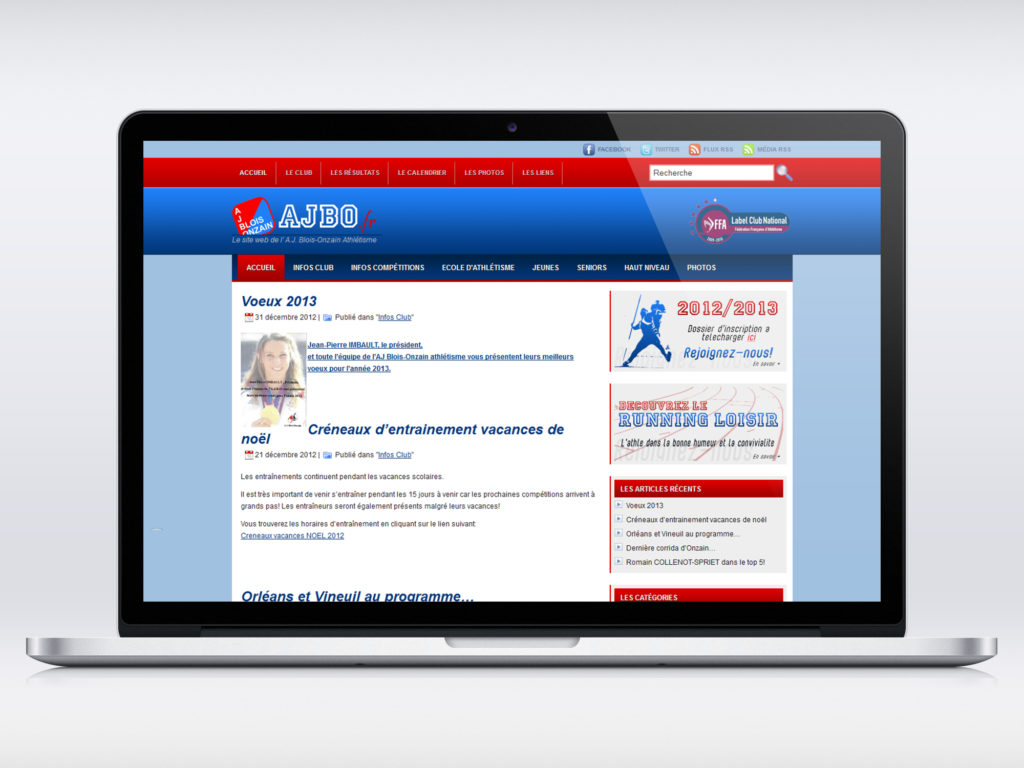 Site AJ Blois Onzain Athlétisme